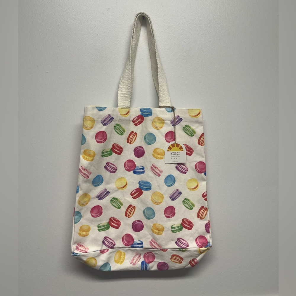 New Macaron Print Tote Bag